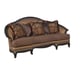 Luxury Golden Cocoa Silk Chenille Sofa Set 2Pcs Benetti's TREVISO Classic