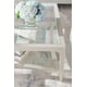 Clear Glass Top & Frame in Matte Pearl Coffee Table Set 2Pcs CHARMING by Caracole 