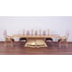 Luxury Beige & Gold Leaf BELLAGIO Dining Table Set 13Pcs EUROPEAN FURNITURE Classic