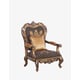 Luxury Black w/Gold & Parisian Bronze ROSELLA Arm Chair EUROPEAN FURNITURE 