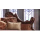Homey Design HD-66 Luxury Cinnamon Finish Living Room Set 5Pcs Carved Wood