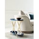 Iridescent Blue & Platinum Gold Finish Accent Table Blue By You by Caracole