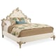 Luxuriously Cream & Gold Upholstered CAL King Bed FONTAINEBLEAU by Caracole 