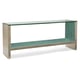Coastal Silver Leaf & Turquoise Green Finish Console Table AT WATERS EDGE by Caracole 