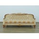 Luxury Brown & Gold Wood Trim ANGELICA II Sofa EUROPEAN FURNITURE Traditional