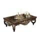  Benetti's Catalon Luxury Solid Mahogany Wood Cocktail Table Rich Brown Classic