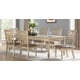 Gold Finish Wood Dining Room Set 8Pcs w/Chest Transitional Cosmos Furniture Zora Gold