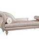 Luxury Beige Fabric Solid Wood Formal Chaise Lounge Benetti's Victoria