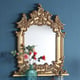 Gold Finish Console Table & Mirror Traditional Homey Design HD-328G