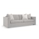 Smoky Taupe Performance Fabric Contemporary Sofa WELT PLAYED SLEEPER by Caracole 
