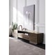 Sepia & Smoked Stainless Steel Paint LA MODA MEDIA CONSOLE by Caracole 