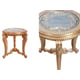 Victorian Antique Gold Luxury BELLAGIO Round End Table EUROPEAN FURNITURE 