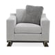 Grey Plush Luxury Upholstery Contemporary EDGE CHAIR by Caracole 