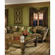 Benetti's Cordicella Luxury Sectional Sofa Set Walnut Finish Wood Trim Classic