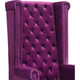 Purple Velvet Accent Chair Transitional Style Cosmos Furniture Bollywood
