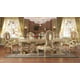 Royal Antique Gold Dining Room Set 9Pcs Traditional Homey Design HD-8016