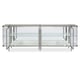 Glass Doors and Shelves Brushed Nickel Sideboard STOP AND STARE by Caracole 