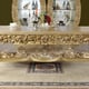 Rich Gold China Cabinet Carved Wood Traditional Homey Design HD-8086