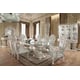 Baroque Belle Silver Dining Table Set 9Pcs Traditional Homey Design HD-8088