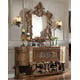 Antique Gold & Brown Dresser  Carved Wood Traditional Homey Design HD-8018