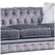 Gray Fabric Sofa Set 3Pcs w/ Acrylic legs Transitional Cosmos Furniture Sahara