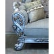Homey Design HD-272 Silver Finish Traditional Carved Wood Chair
