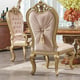 Traditional Gold & Light Pink Solid Wood Side Chairs Set 2Pcs Homey Design HD-9090
