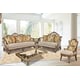 Luxury Pecan Silk Chenille Walnut Sofa Set 3Pcs HD-90013 Classic Traditional 