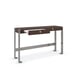 Brunette & Satin Nickel Finish Console Table OPEN FOR BUSINESS by Caracole 