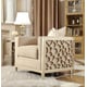 Luxury Champagne Armchair Solid Wood Traditional Homey Design HD-8911 