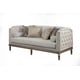 Luxury Ivory Platinum Chenille Sofa Set 3Pcs Wood Trim Benetti's Tiffany Classic
