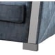 Blue Fabric Loveseat w/ Steel Legs Modern Cosmos Furniture Kingston Blue