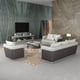 Premium Italian Leather Grey-Chocolate Sofa GLAMOUR EUROPEAN FURNITURE Modern