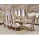 Traditional Gold & Beige Solid Wood Dining Room Set 9Pcs Homey Design HD-9083