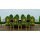 Luxury Emerald Green & Gold LUXOR Velvet Dining Chair 2Pcs EUROPEAN FURNITURE 