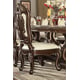 Brown Cherry & Gold Dining Table Set 7Pcs Traditional Homey Design HD-8013  