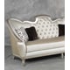 Luxury Silver Wood Pearl Chenille Tufted Sofa HD-90006 Classic Traditional  