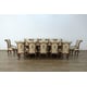 Luxury Rosewood & Maple w/Gold VALENTINE Dining Table Set 9Ps EUROPEAN FURNITURE