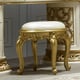 Classic Antique White & Gold Solid Wood Vanity Dresser Set 3Pcs Homey Design HD-903