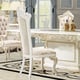 Traditional Gold & Antique White Solid Wood Dining Table Homey Design HD-959