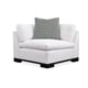 White Performance Fabric & Midnight Terrain Block Feet Sectional 3Pcs REFRESH by Caracole 
