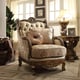 Met Ant Gold & Perfect Brown Armchair Traditional Homey Design HD-506