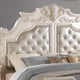 Off-White Finish Wood King Panel Bed Traditional Cosmos Furniture Victoria
