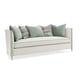Light Gray Fabric & Silver Shadow Finish Medium Sofa PIPING HOT by Caracole 