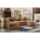 Homey Design HD-1626 Walnut Finish Living Room Sectional Sofa Set 5Pcs 