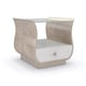 Frame in Soft Radiance & Glass Top Rectangle End Table LILLIAN by Caracole 