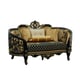 Classic Black Gold Fabric 30019 BELLAGIO III Sofa Set 7Pcs EUROPEAN FURNITURE 