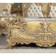 Antique Gold & Leather Cal King Bedroom Set 2Pcs Traditional Homey Design HD-1801 
