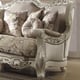 Antique Ivory Chenille Sofa Traditional Homey Design HD-2657