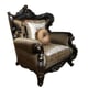 Cherry Finish Wood Armchair Traditional Cosmos Furniture Aroma